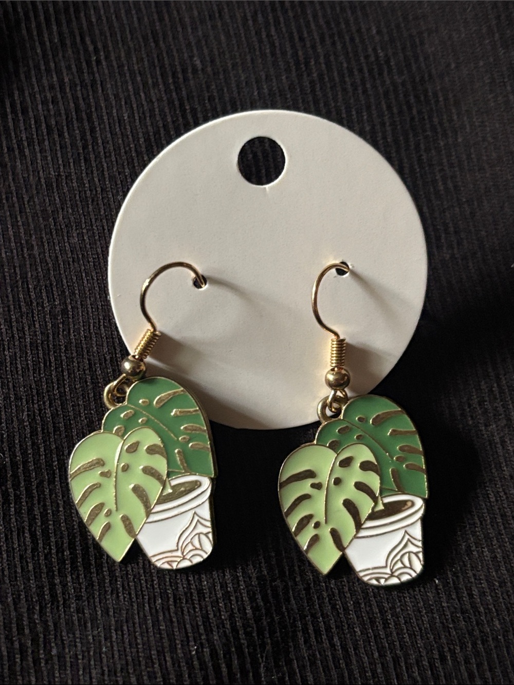 5 for 10 💵 monstera plant earrings